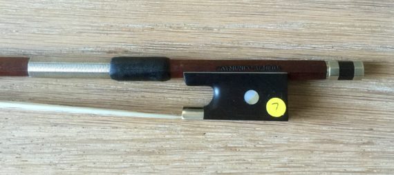 Brazilian full size violin bow, stamped Raymundo Almeda